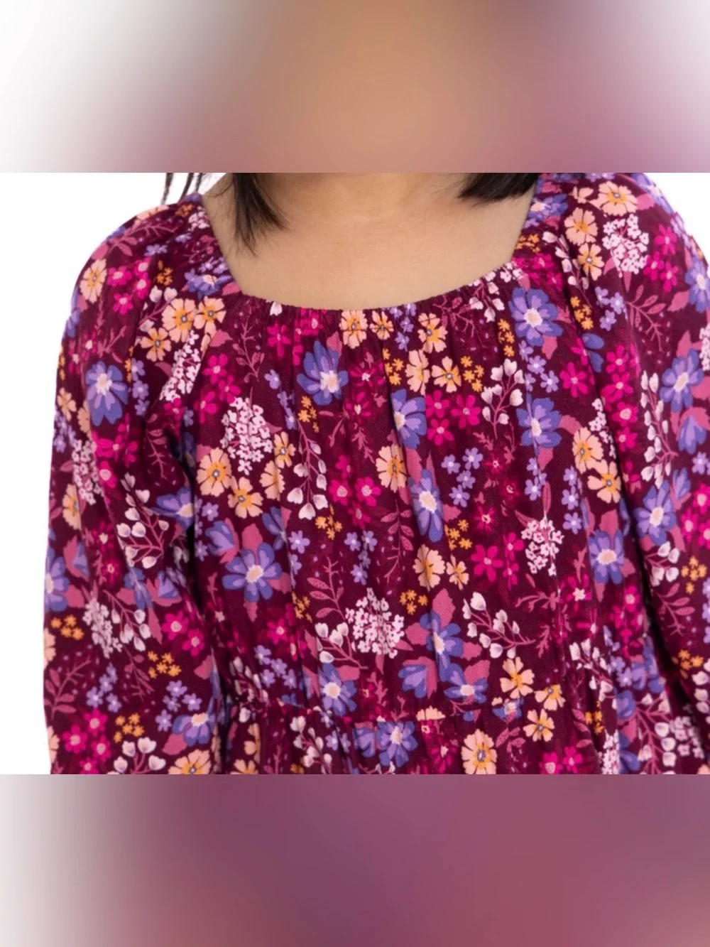 Wonder Nation Girls 2T Purple Floral Play Dress Boho Fall Fairy Cottagecore